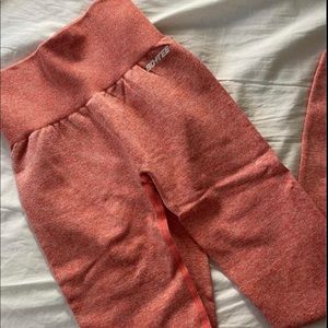 BO+TEE coral pink seamless leggings XXS